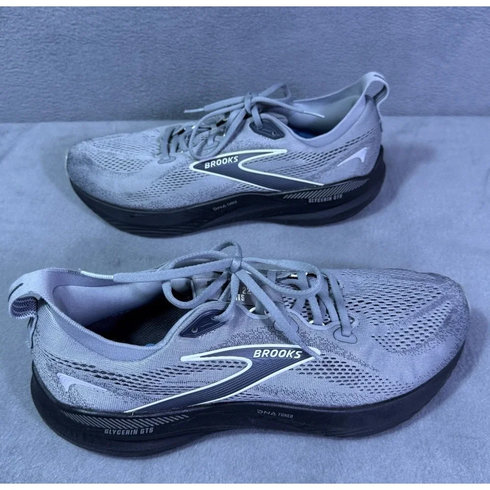 Brooks Glycerin GTS 22 Shoes Mens 12 D Gray Black Running 1104461D078 Modern